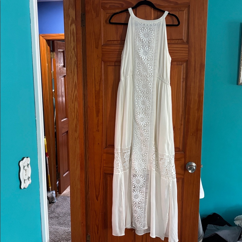 Skies Are Blue White Maxi Dress